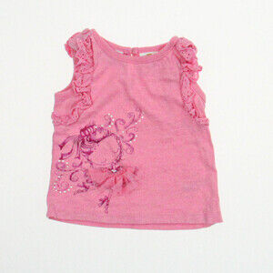 Truly Scrumptious Girls Pink Short Sleeve Shirt size: 6 Months
